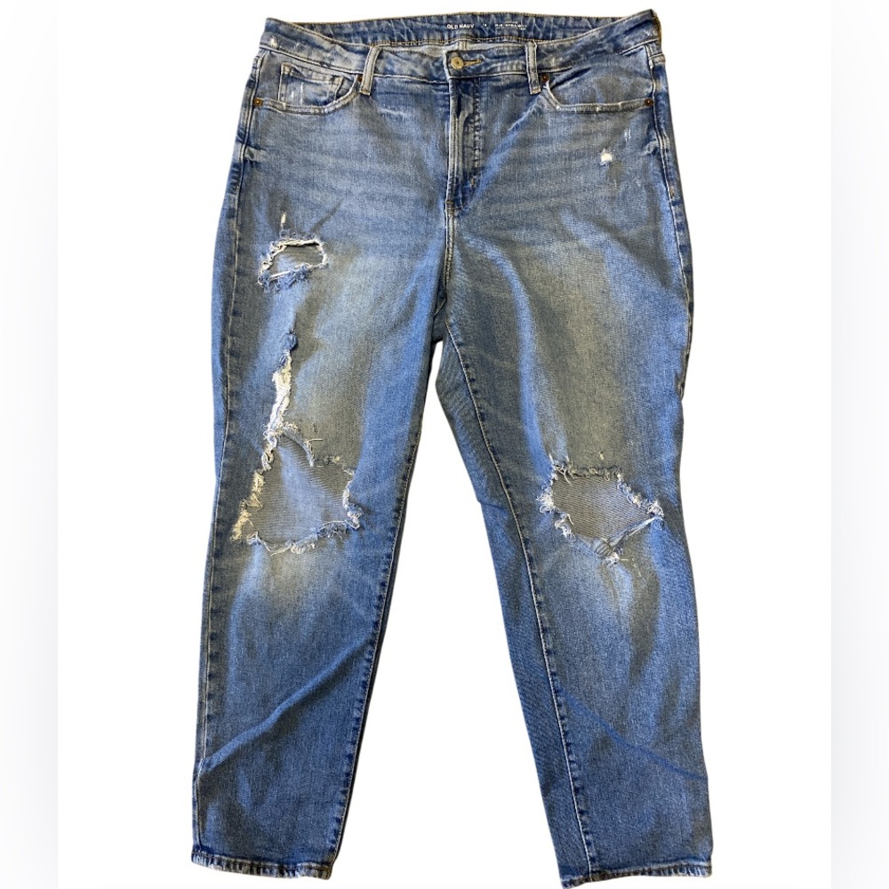 Old Navy • OG Straight • Super Slim Pockets • Distressed • Denim